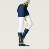 Blau-und Goldteam-Geist Gameday Leggings (Rechts)