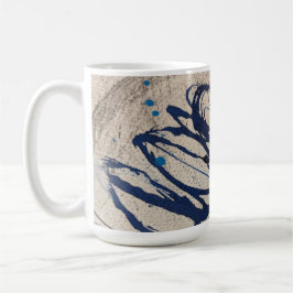 Blau und Grau Abstrakte Ohs Kaffeetasse
