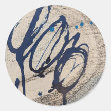 Blau und Grau Abstrakte Ohs