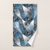 Blau und Grau. Abstraktion. Badhandtuch Set (Handtuch)