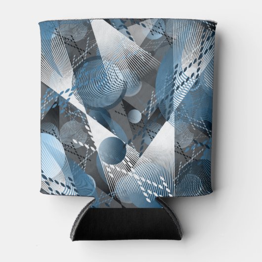 Blau und Grau. Abstraktion. Dosenkühler (Vorderseite)