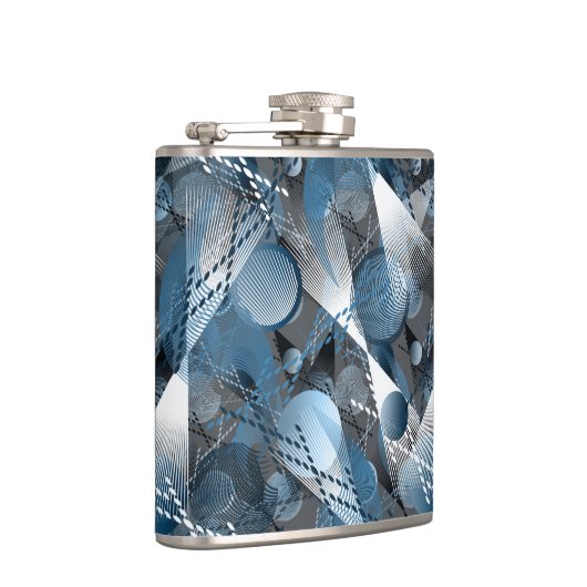 Blau und Grau. Abstraktion. Flachmann (Rechts)