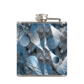 Blau und Grau. Abstraktion. Flachmann (Rückseite)