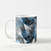 Blau und Grau. Abstraktion. Kaffeetasse (Links)