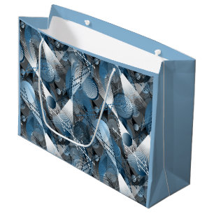 Blau und Grau. Abstraktion. Kleine Geschenktasche Große Geschenktüte