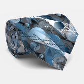Blau und Grau. Abstraktion. Krawatte (Gerollt)