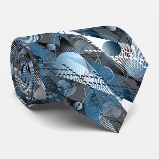 Blau und Grau. Abstraktion. Krawatte (Gerollt)