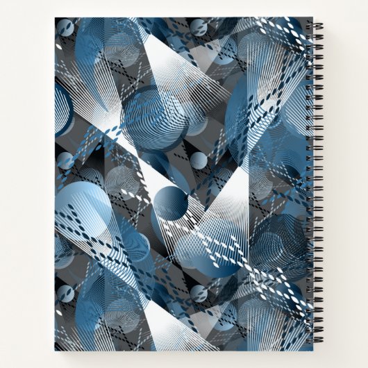 Blau und Grau. Abstraktion. Notizblock (Rückseite)