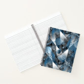 Blau und Grau. Abstraktion. Notizblock (Innenseite)