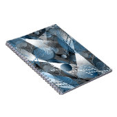 Blau und Grau. Abstraktion. Notizblock (Rechte Seite)