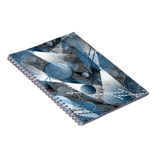 Blau und Grau. Abstraktion. Notizblock (Rechte Seite)