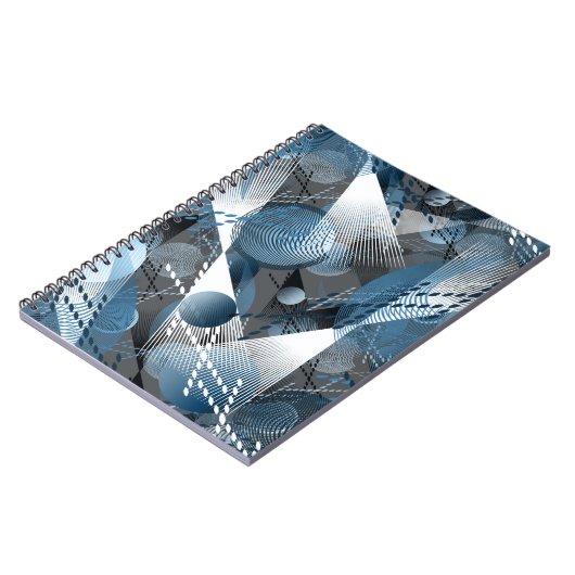 Blau und Grau. Abstraktion. Notizblock (Linke Seite)