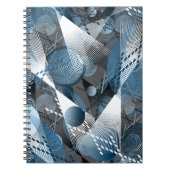 Blau und Grau. Abstraktion. Notizblock (Vorderseite)