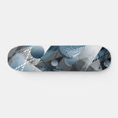 Blau und Grau. Abstraktion. Skateboard (Horizontal)