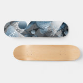 Blau und Grau. Abstraktion. Skateboard (Horizontal)