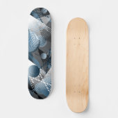 Blau und Grau. Abstraktion. Skateboard (Vorderseite)