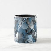 Blau und Grau. Abstraktion. Tasse (Zentrum)