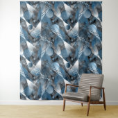 Blau und Grau. Abstraktion. Wandteppich (Beispiel)