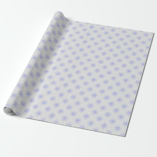 Blau und Grau Einfache Schneeflocke Geschenkpapier