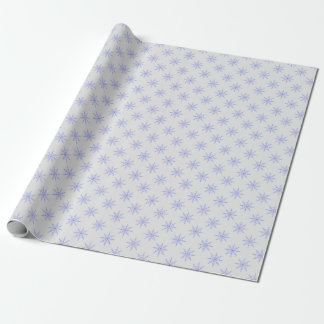 Blau und Grau Einfache Schneeflocke Geschenkpapier