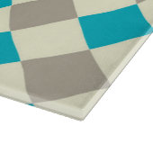Blau und Grau geprüft Schneidebrett (Ecke)