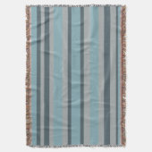 Blau und Grau gestreift Decke (Vorderseite Vertikal)