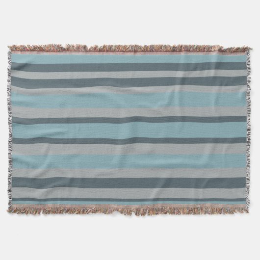 Blau und Grau gestreift Decke (Vorderseite)