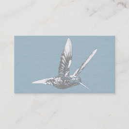 Blau und Grau Hummingbird Visitenkarte
