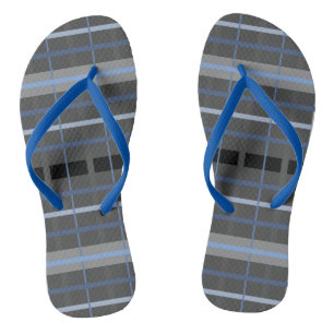 Blau und Grau Kariert Badesandalen