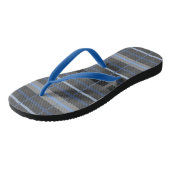 Blau und Grau Kariert Badesandalen (Schrägansicht)