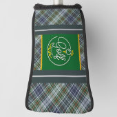 Blau und grau Karierter Golf Head Cover Headcover (Rotieren 90)