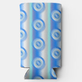 Blau und grau, kreisförmig metallisch selters dosenkühler (Rückseite)