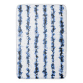 blau und grau, krinkfarbig strukturiert, weiß badematte (Vorderseite Vertikal)