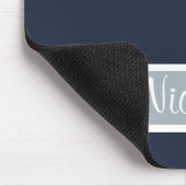 Blau und Grau mit Namen Mousepad (Ecke)