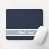 Blau und Grau mit Namen Mousepad (Mit Mouse)