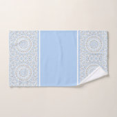 Blau und Grau Modern Mandala Badhandtuch Set (Handtuch)