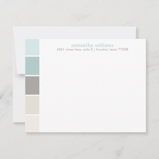 Blau und Grau Moderne Farbblöcke (Vorderseite)