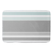 Blau und Grau Modernes Abstraktes Bogenmuster Badematte (Vorderseite)