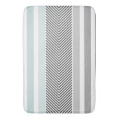 Blau und Grau Modernes Abstraktes Bogenmuster Badematte (Vorderseite Vertikal)