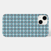 Blau und Grau Muster Case-Mate iPhone Hülle (Rückseite (Horizontal))