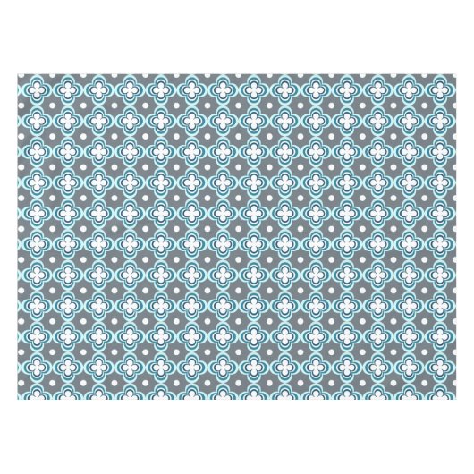 Blau und Grau Muster Tischdecke (Vorderseite (Horizontal))