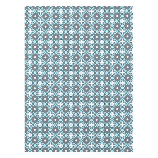 Blau und Grau Muster Tischdecke (Vorderseite)