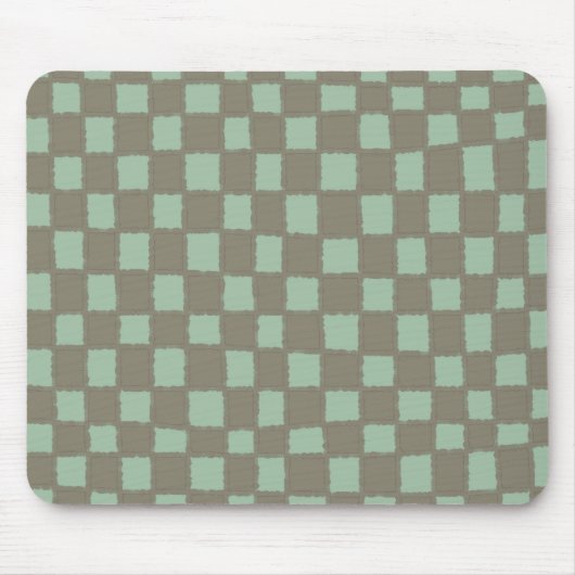 Blau und Grau Schachbrettmuster Sleek Moderne Mousepad (Vorne)