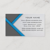 Blau und Grau Visitenkarte (Rückseite)