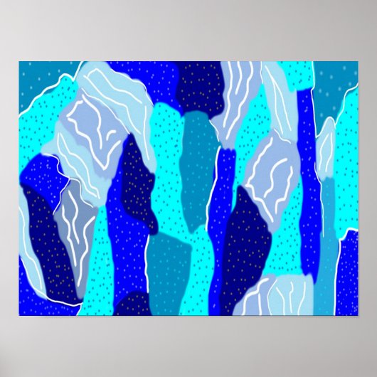Blau- und Graueis Poster (Vorne)