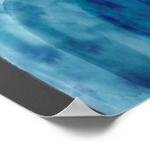 Blau und Graufarben fügen Text benutzerdefiniert h Poster (Ecke)