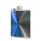 Blau- und Graumetall Flachmann (Links)