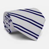 Blau-und Graustreifen-Krawatte Krawatte (Gerollt)