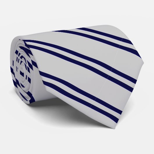 Blau-und Graustreifen-Krawatte Krawatte (Gerollt)