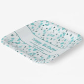 Blau- und Grautöne, Abstrakte Malpaint Splash Pappteller (Gewinkelt)